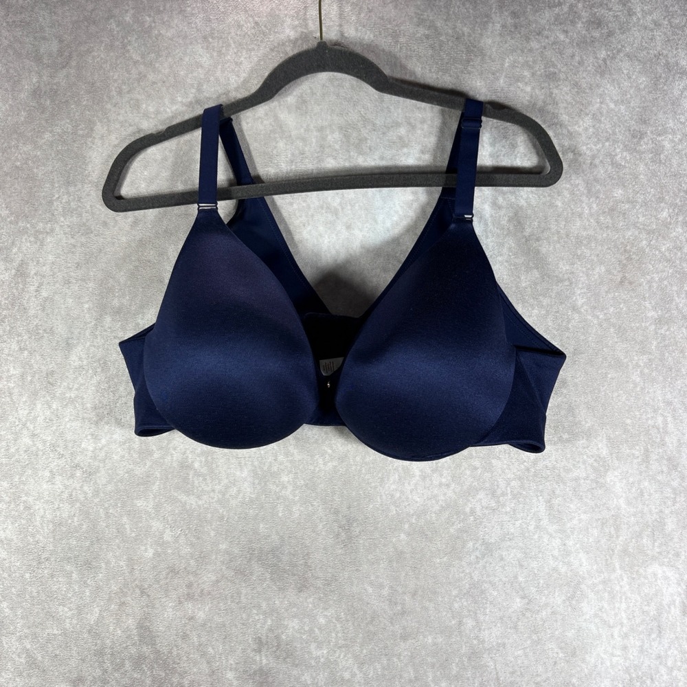Cacique Bra Womens Size 42C Navy‎ Blue Back Smoother Lightly Lined Full Coverage